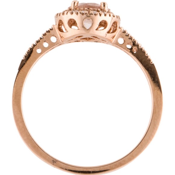 14k rose gold and morganite cocktail or engagement ring 7